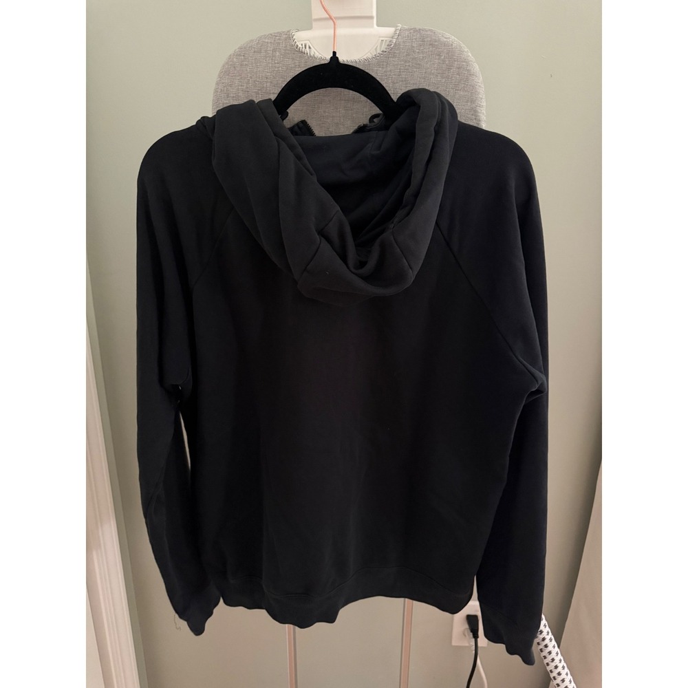 Nike Sportswear Club Fleece Full Zip Hoodie Womens Large Black Logo Jacket - Picture 2 of 6